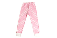 Organic Cotton Kids Long John PJ Set - BE BRAVE CANDYPINK