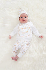 Organic Cotton Baby Sweatshirt - SPARKLING NEW GOLD
