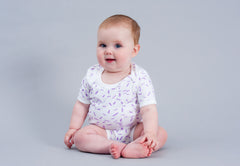 Organic Short Sleeve Bodysuit - RIZ Lavender