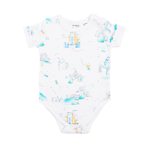 Organic Cotton Short Sleeve Bodysuit - Springtime Play