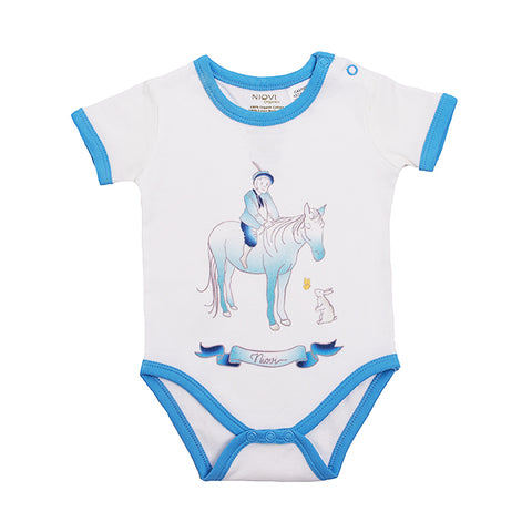 Organic Cotton Short Sleeve Bodysuit - Springtime Prince