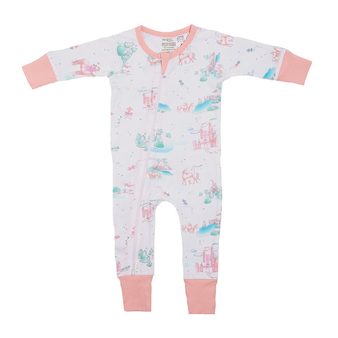 Organic Zip Romper - Springtime Dream