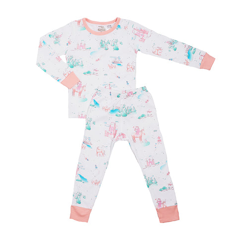 Organic Cotton Kids Long John PJ Set - Springtime Dream