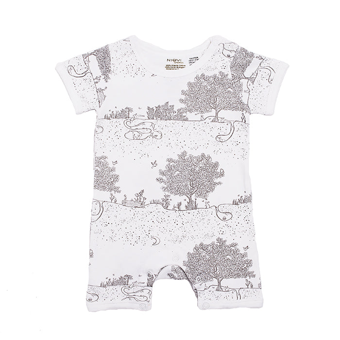 Organic Cotton Summer Growsuit - Springtime Garden