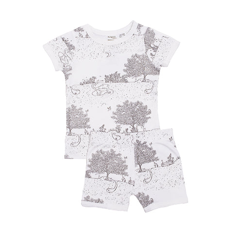 Organic Cotton Kids Short John PJ Set - Springtime Garden