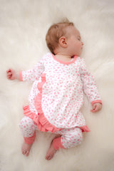 Organic Cotton Baby Girl Dress - AUTUMN LEAVES PINK