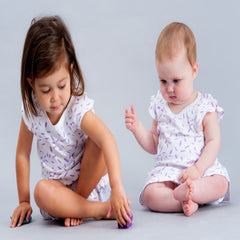 Organic Flutter Sleeve Dress - RIZ Lavender