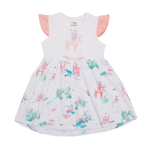 Organic Cotton Girls Summer Dress - Springtime Princess(Size 2-5)