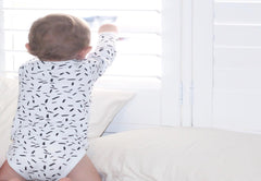 Organic Long Sleeve Bodysuit - RIZ Monochrome