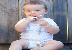 Organic Short Sleeve Bodysuit - RIZ Sky