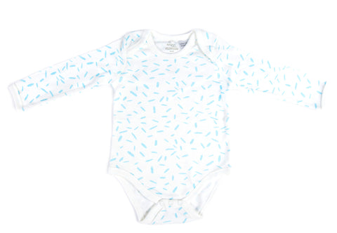 Organic Cotton Long Sleeve Bodysuit - RIZ Sky