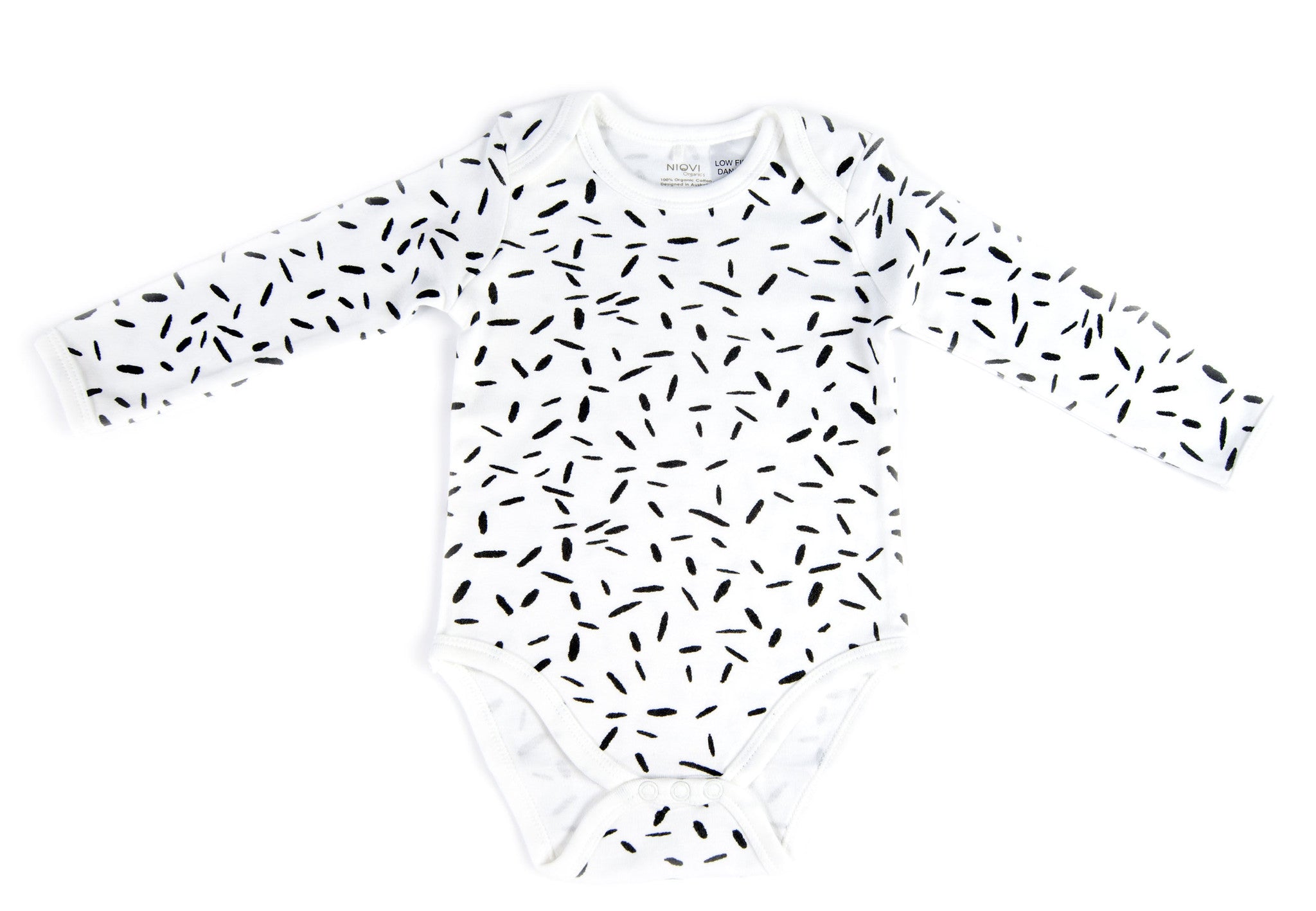 Organic Long Sleeve Bodysuit - RIZ Monochrome
