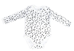 Organic Long Sleeve Bodysuit - RIZ Monochrome