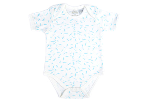 Organic Short Sleeve Bodysuit - RIZ Sky