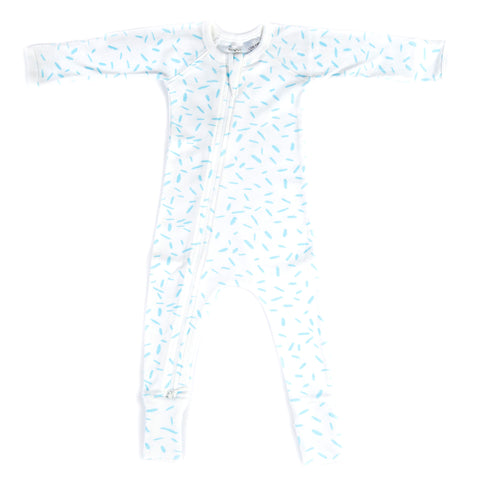 Organic Zip Romper - RIZ Sky