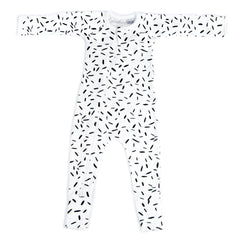 Organic Zip Romper - RIZ Monochrome