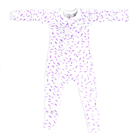 Organic Zip Romper - RIZ Lavender