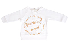 Organic Cotton Baby Sweatshirt - SPARKLING NEW GOLD