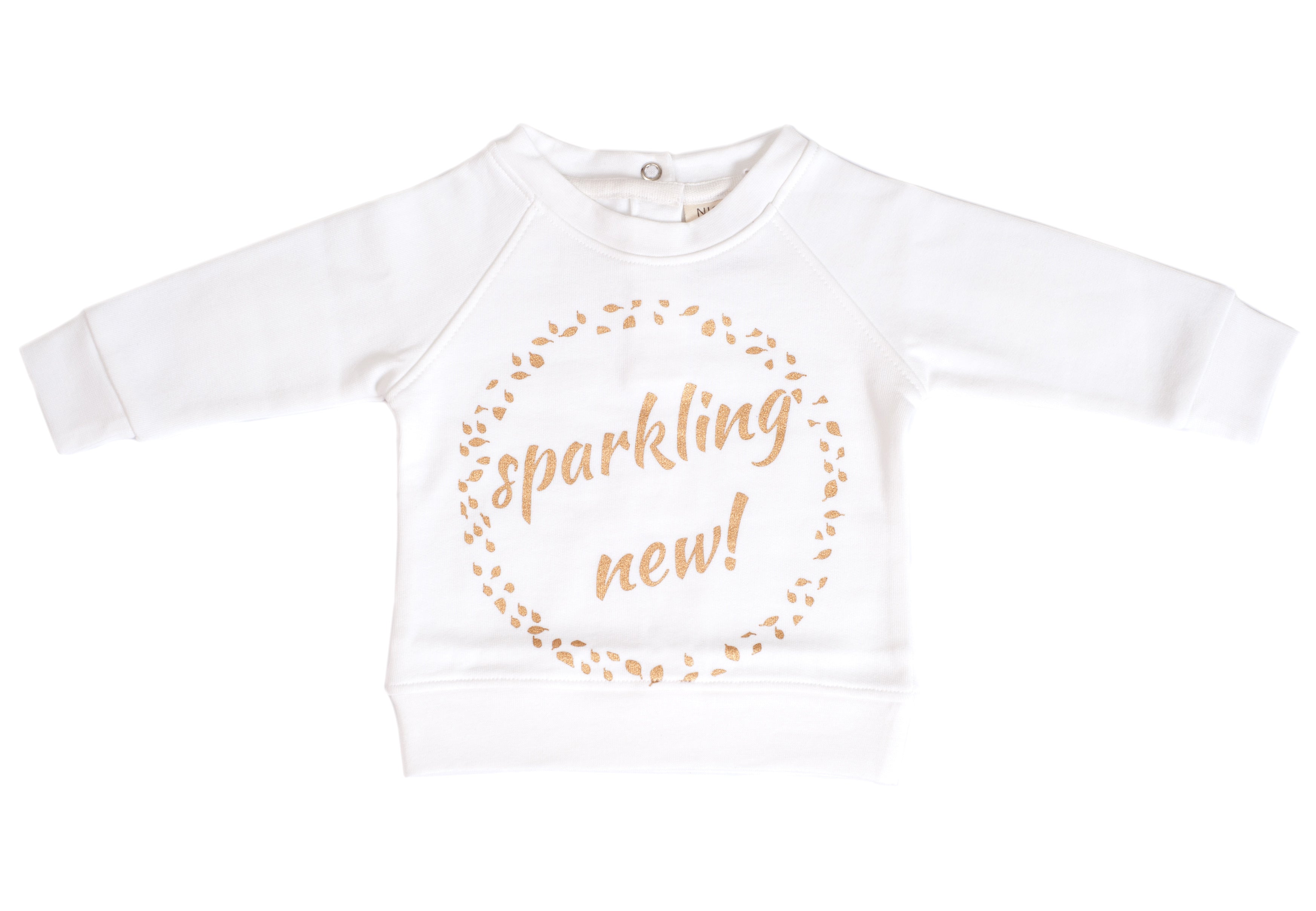 Organic Cotton Baby Sweatshirt - SPARKLING NEW GOLD